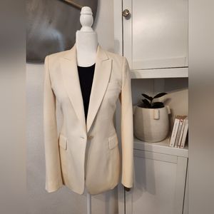 Equipment White Cream oversized Blazer, Size 2